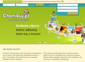 How chomikuj.pl looks like on a tablet such as an iPad.