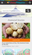 How choosephilippines.com looks like on a mobile device such as an iPhone.