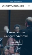 How chorsymphonica.org looks like on a mobile device such as an iPhone.