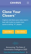 How chorus.ai looks like on a mobile device such as an iPhone.