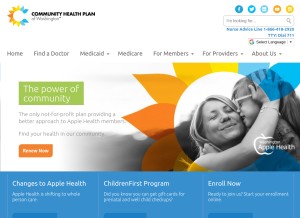 How chpw.org looks like on a tablet such as an iPad.