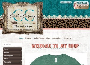 How christiandcompany.com looks like on a tablet such as an iPad.