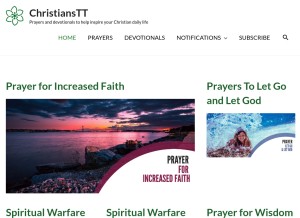 How christianstt.com looks like on a tablet such as an iPad.