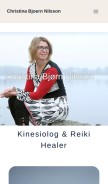 How christinabjoern-nilsson.dk looks like on a mobile device such as an iPhone.