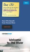 How chromeriver.com looks like on a mobile device such as an iPhone.
