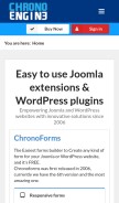 How chronoengine.com looks like on a mobile device such as an iPhone.