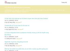 How chuatritaobon.com looks like on a tablet such as an iPad.