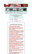 How chuckhawks.com looks like on a mobile device such as an iPhone.