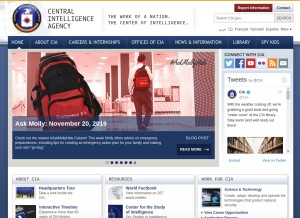 How cia.gov looks like on a tablet such as an iPad.