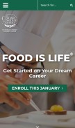 How ciachef.edu looks like on a mobile device such as an iPhone.