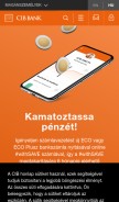 How cib.hu looks like on a mobile device such as an iPhone.