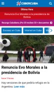 How cibercuba.com looks like on a mobile device such as an iPhone.