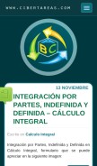 How cibertareas.info looks like on a mobile device such as an iPhone.
