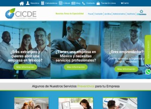 How cicde.mx looks like on a tablet such as an iPad.