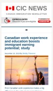 How cicnews.com looks like on a mobile device such as an iPhone.