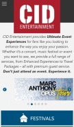 How cidentertainment.com looks like on a mobile device such as an iPhone.
