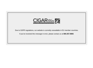 How cigar.com looks like on a tablet such as an iPad.