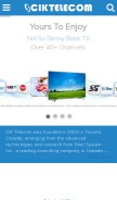 How ciktel.com looks like on a mobile device such as an iPhone.
