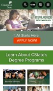 How cincinnatistate.edu looks like on a mobile device such as an iPhone.