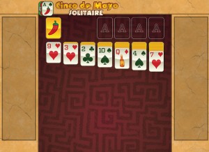 How cincodemayosolitaire.com looks like on a tablet such as an iPad.