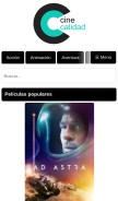 How cinecalidad.plus looks like on a mobile device such as an iPhone.