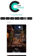 How cinecalidad.to looks like on a mobile device such as an iPhone.