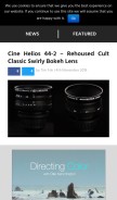 How cinema5d.com looks like on a mobile device such as an iPhone.
