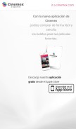 How cinemex.com looks like on a mobile device such as an iPhone.