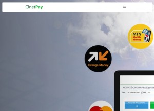 How cinetpay.com looks like on a tablet such as an iPad.