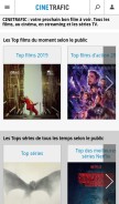 How cinetrafic.fr looks like on a mobile device such as an iPhone.