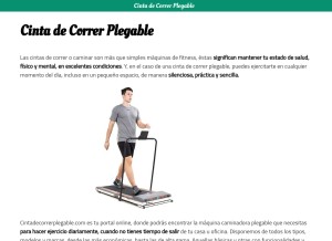 How cintadecorrerplegable.com looks like on a tablet such as an iPad.