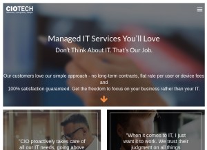 How ciotech.us looks like on a tablet such as an iPad.