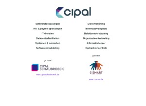How cipal.be looks like on a tablet such as an iPad.