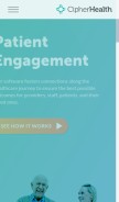 How cipherhealth.com looks like on a mobile device such as an iPhone.