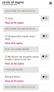 How circleofmoms.com looks like on a mobile device such as an iPhone.