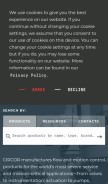 How circor.com looks like on a mobile device such as an iPhone.