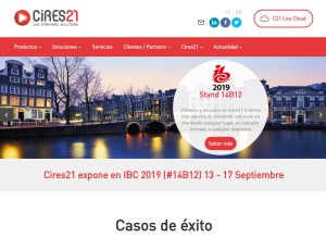 How cires21.com looks like on a tablet such as an iPad.