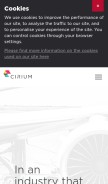 How cirium.com looks like on a mobile device such as an iPhone.