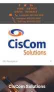 How ciscom.com looks like on a mobile device such as an iPhone.