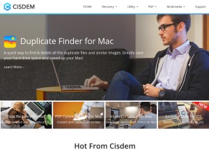 How cisdem.com looks like on a tablet such as an iPad.