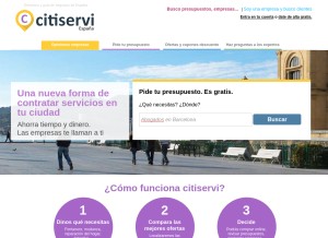 How citiservi.es looks like on a tablet such as an iPad.