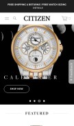 How citizenwatch.com looks like on a mobile device such as an iPhone.