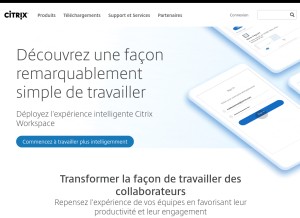 How citrix.fr looks like on a tablet such as an iPad.