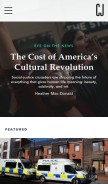 How city-journal.org looks like on a mobile device such as an iPhone.