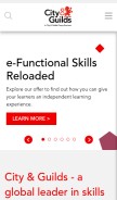 How cityandguilds.com looks like on a mobile device such as an iPhone.