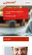 How citycable.ch looks like on a mobile device such as an iPhone.
