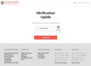 How citymalin.com looks like on a tablet such as an iPad.
