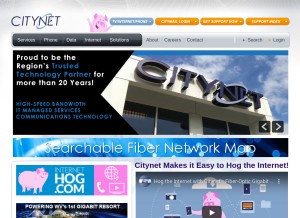 How citynet.net looks like on a tablet such as an iPad.