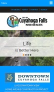 How cityofcf.com looks like on a mobile device such as an iPhone.