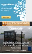 How citypages.com looks like on a mobile device such as an iPhone.